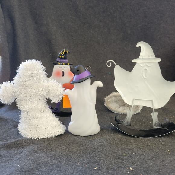 Halloween ghosts Lot 2 Tinsel 2 Metal 1 Plastic Party Decor - Picture 5 of 5